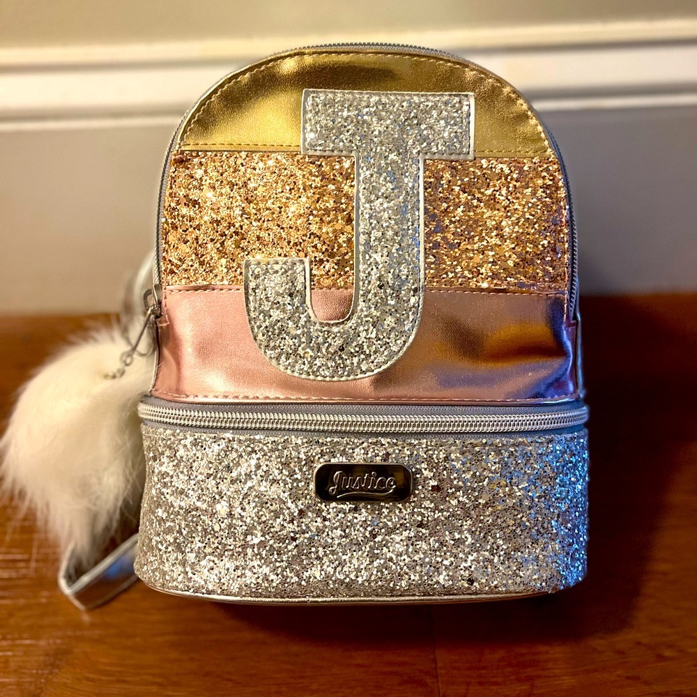 Justice Mini Backpack Initial Backpack J